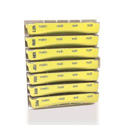 Cooper Pilbox Basic Pilulier Semainier - 1 pièce - Pilulier semainier pratique avec grande contenance