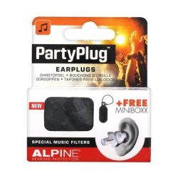 Alpine Hearing Protection Partyplug Bouchons d'Oreille + Minibox Grat