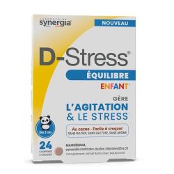 Synergia D-Stress Équilibre Enfant Gestion du Stress - 24 Comprimés à Croquer