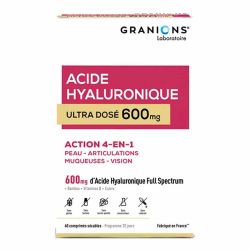 Granions Acide Hyaluronique 600mg - 60 Gélules - Peau, articulations, muqueuses et vision