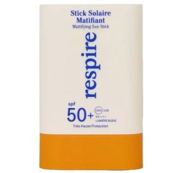 Respire Stick Solaire Matifiant SPF50+ 15g - Très haute protection anti-taches et antioxydante