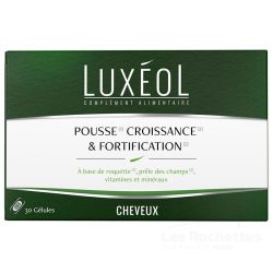 Luxéol Pousse Croissance & Fortification 30 Gélules - Favorise la pousse, la croissance et la fortification des cheveux