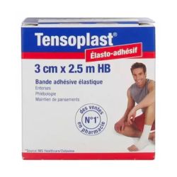 BSN medical Tensoplast Bande Adhésive Élastique HB - Bande Adhésive Élastique - 3 cm x 2,5 m - 1 bande