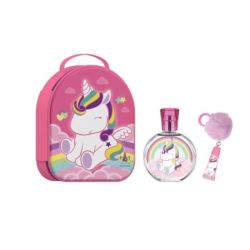 Air-Val Coffret Vanity Licorne Eau de toilette 100 ml et Brillant à lèvres 7 ml - Parfum et soin féerique