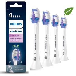 Philips Sonicare S2 Sensitive - 4 Têtes de Brosse de Rechange - Brins ultra-doux