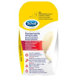 Scholl Pansements Ampoules Talon Grand Format - 5 Pansements - Soulagement des ampoules du talon