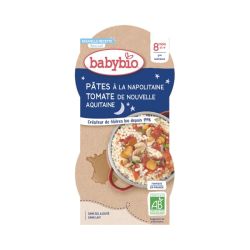 Babybio Bowl Pâtes à la Napolitaine Tomate 8 mois - 2 x 200g