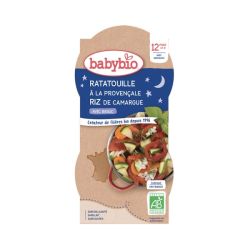 Babybio Bowl Ratatouille Riz Basilic 12 mois - 2 x 200g