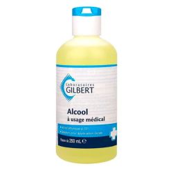 Gilbert Alcool Ethylique 70° - À Usage Médical - Antiseptie de la Peau - 250 ml