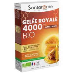Santarome Ruche Royale Gelée Royale 4000mg Bio 10 Ampoules – Immunité et vitalité