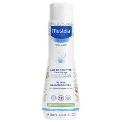 Mustela Lait de Toilette Sans Rinçage - 200 ml - Nettoie, hydrate et adoucit dès la naissance