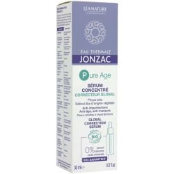 Eau Thermale Jonzac Pure Age Sérum Concentré Correcteur Global Bio - 30 ml - Corrige, lisse et régénère la peau