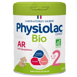 Physiolac Bio AR 2 Lait 2ème âge Anti-Régurgitations - 6 à 12 mois - 800g