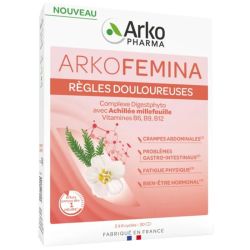 Arkopharma Arkofemina Règles Douloureuses - 30 comprimés - Soulage crampes, fatigue et inconfort digestif