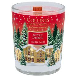 Collines de Provence Bougie de Noël - Parfum Sucre d'Orge - 75 g