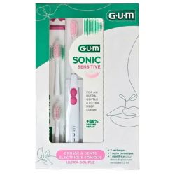 Gum Coffret Sonic Sensitive - Brosse à Dents Électrique + Dentifrice inclus - Brins Doux