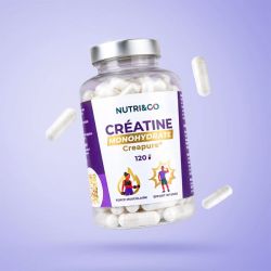 Nutri&Co Créatine Gélules 120 Gélules – Force musculaire et performance physique