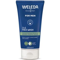 Weleda Homme Gel Nettoyant Visage et Barbe 2en1 100ml – Pureté et fraîcheur