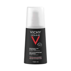 Vichy Homme Déodorant Ultra-Frais 24H Spray - 100 ml - Peaux Sensibles