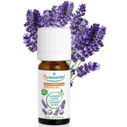 Puressentiel Huile Essentielle Lavandin Super Bio 10 ml – Décontracte les muscles, apaise les crampes et favorise le sommeil