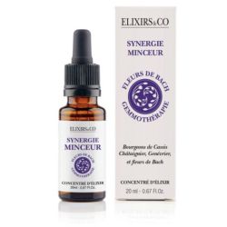 Elixirs & Co Synergie Bio Minceur Bourgeons & Fleurs de Bach 20ml – Drainage et volonté