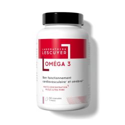 Laboratoires Lescuyer Oméga 3 Bon Fonctionnement Cardiovasculaire & Cérébral - 60 Capsules