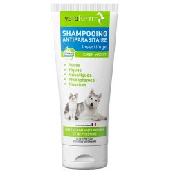 Vetoform Shampooing Antiparasitaire Insectifuge - 200ml - Chien et Chat - Protection Naturelle