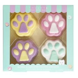 Inuwet Coffret 4 Pattes de Chat Effervescentes Fizzy Kitty