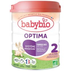 Babybio Optima 2 Lait en Poudre Fibres & Bifidus 6-12 mois - 800g