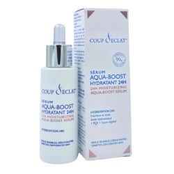 Coup d'Éclat Sérum Aqua-Boost Hydratant 24H 30ml - Hydratation intense et éclat des peaux sensibles déshydratées