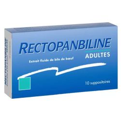 Rectopanbiline Adultes, 10 suppositoires