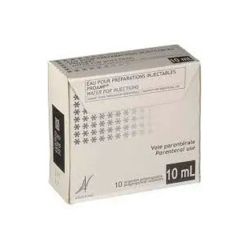 Aguettant Eau pour Préparations Injectables - 10 ampoules de 10ml - Dilution des injectables