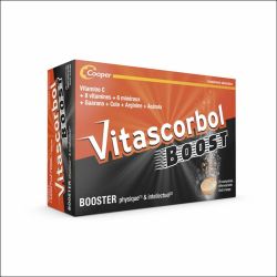 Vitascorbol Boost Booster - 20 Comprimés Effervescents - Énergie Physique et Mentale Immédiate