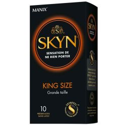 Manix Skyn King Size - Préservatifs Grandes Tailles - Sans Latex - 10 Préservatifs