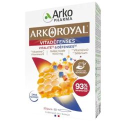 Arkopharma Arkoroyal Vitadéfenses - Vitalité et Défenses - Réduit la Fatigue -  20 ampoules