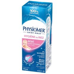 Physiomer Bébé Nez-Bouché 115 ml – Micro-diffusion - Mouchage doux et hygiène nasale quotidienne