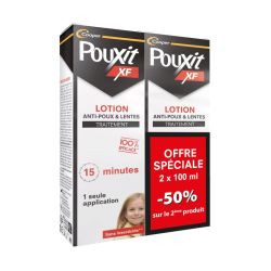 Pouxit Lotion Anti-Poux & Lentes - Lot de 2 x 100 ml - Élimination efficace sans insecticide
