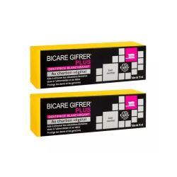 Gifrer Bicare Plus Dentifrice Blanchissant au Charbon Végétal - 2  x 75ml