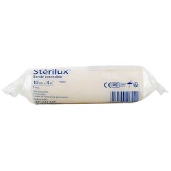 Sterilux Bande Extensible - Bande de Gaze non Adhésive - Très Élastique - 10 cm x 4 m