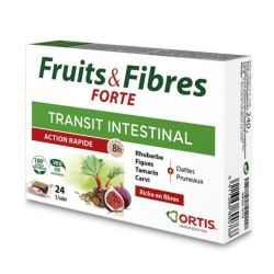 Ortis Fruits & Fibres Forte Transit Intestinal - 12 Cubes à Mâcher