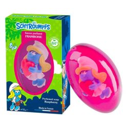 Le Comptoir du Bain Schtroumpfs Savon Solide Framboise 75g + figurine