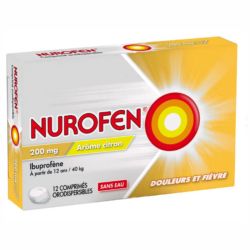 Nurofen 200mg citron 12 comprimés orodispersibles - Ibuprofène