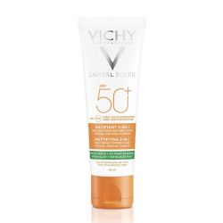 Vichy Capital Soleil Matifiant 3en1 SPF50+ - 50 ml - Peaux Mixtes à Grasses