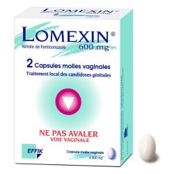 Effik Lomexin 600 mg, 2 capsules molles vaginales - Nitrate de fenticonazole