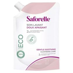 Saforelle Soin Lavant Doux Apaisant - Recharge 400 ml - Gel lavant intime doux pour peaux sensibles