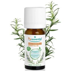 Puressentiel Huile Essentielle Romarin à Cinéole Bio 10 ml – Libère les voies respiratoires, stimule la concentration et tonifie l'organisme