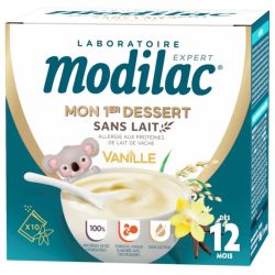 Modilac Mon 1ᵉʳ Dessert Vanille Sans Lait +12 Mois - 10 Sachets