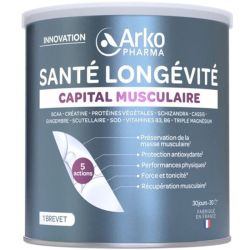 Arkopharma Santé Longévité Capital Musculaire 285g – Formule 5 actions pour préserver la masse et la force