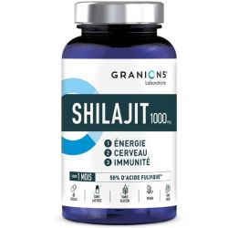 Granions Shilajit 1000 Mg 60 Gélules - Énergie pure, soutien cognitif, récupération améliorée