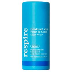Respire Déodorant Stick Efficacité 48h - 50 ml - Format Carton - Fleur de Coton - Protection 48h